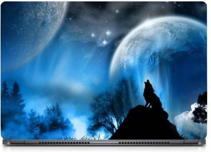 i-Birds ® Night Wolf Exclusive High Quality Laptop Decal, laptop skin sticker 15.6 inch (15 x 10) Inch iB-5K_skin_0505 High Quality HD Printed Vinyl Laptop Decal 15.6