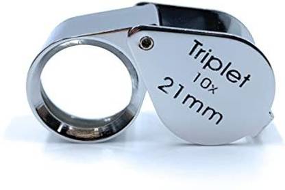HOUF Jewellers Eye Loupe 21mm 10x Magnifying Lens Triplet Glass Folding Pocket Sized 10X Magnifier