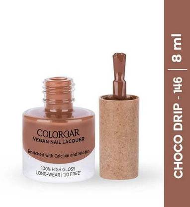 COLORBAR VEGAN NAIL LACQUER-(146 Choco Drip) 8 ML brown