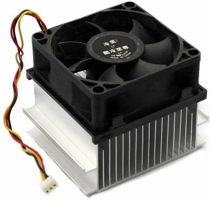 Buyyart 70mm Cooling Fan Heatsink for Socket LGA 478 for P4, Pentium 4, Celeron-D 240 Watts Computer PSU with 2 SATA Cables
