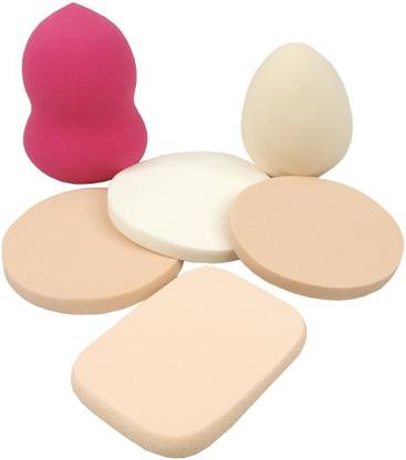 Adhvik Multicolor Set of 6 Pcs Make Up Sponge Beauty Blender Puff Set