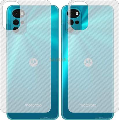 MOBART Back Screen Guard for MOTO G22 (3D Carbon Fiber Finish)