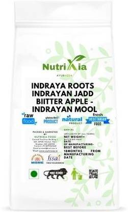 Nutrixia food INDRAYA ROOTS Powder Churna-Indrayan Jadd-INDRAYUN-BIitter apple-Indrayan mool