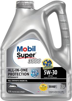 MOBIL 3.5ltrs SUPER 3000 5W30 Full-Synthetic Engine Oil