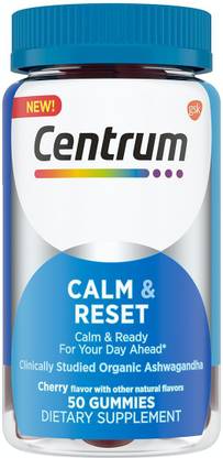 Centrum Calm and Reset 50Gummies Organic Ashwagandha
