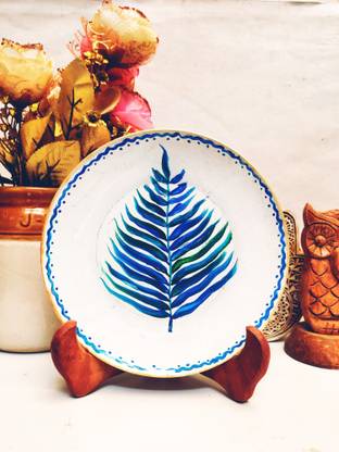 Handmade Buzz Wall Plates Handcrafted Decorative Wall Hanging Glass Plate (Size 7 Inches)