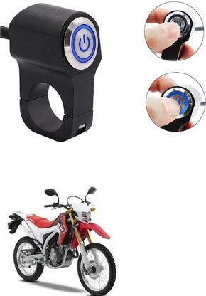 Qiisx CNC On/Off Motorcycle Handlebar Fitting With Light For Honda CRF 250 L Handle Bar Grip For Honda Universal For Bike