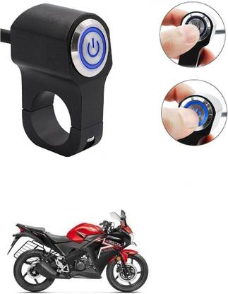 Qiisx CNC On/Off Motorcycle Handlebar Fitting With Light For Honda CBR 150R Handle Bar Grip For Honda Universal For Bike