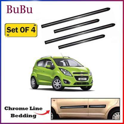 Bubu Car Door Side Chrome-line Beading suitable for chevrolet beat (set of 4) Car Beading Roll For Door