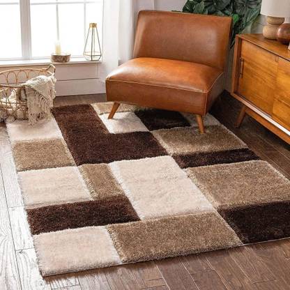 Shag Weaving Multicolor Polyester Carpet