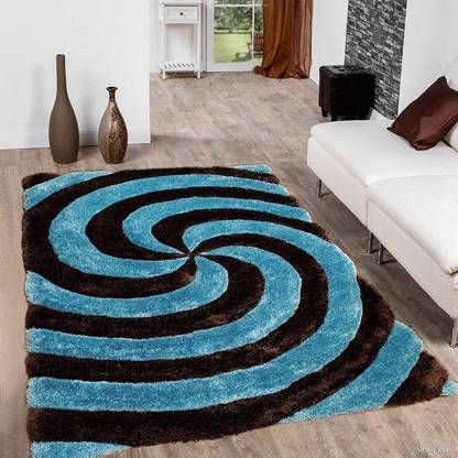 Acarpet Brown, Blue Polyester Carpet