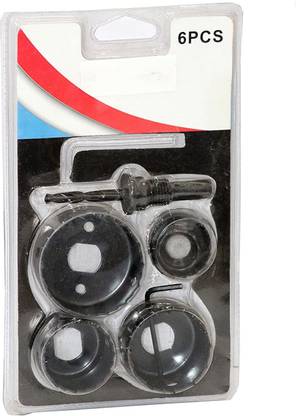 Kshivi Best Hole Saw Set Drill Bit Kit 32mm/38mm/44mm/54mm (6 pcs) Best for Cutting Round Wood, Plastic Working Wood Cutter