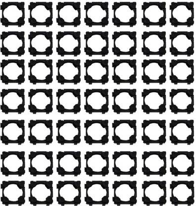 TECHYSPOT 50 Pcs 18650 3.7V Lithium Ion Battery Cell Spacer Holder Electronic Components Electronic Hobby Kit