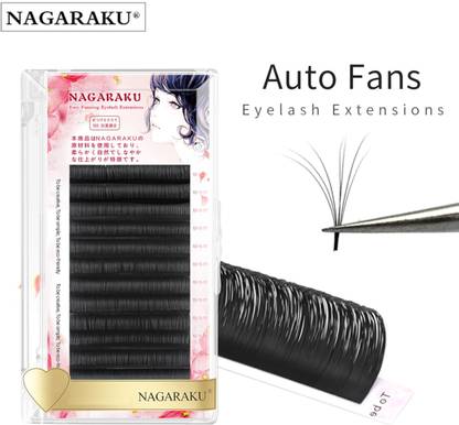 Nagaraku Bloom Eyelash Auto Fans Eyelash 0.03mm Curl D Length 12-14-16mm Volume Lashes