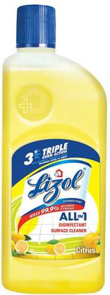 LYZOL PEL Disinfectant Surface & Floor Cleaner Liquid, Citrus - 500 ml -Pack of 1 Kitchen Cleaner