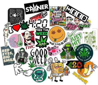 CodersParadise Laptop Sticker for Stoners, Weed, Marijuana - Stickers for Laptop, Journal Non-Terable Sheet Laptop Skin Compatible for 15.6 inch