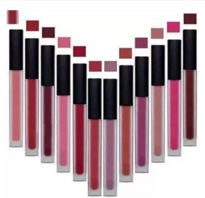 Jolli Huda Professional Beauty 16 Piece Matte Liquid Lipstick (Multicolor)