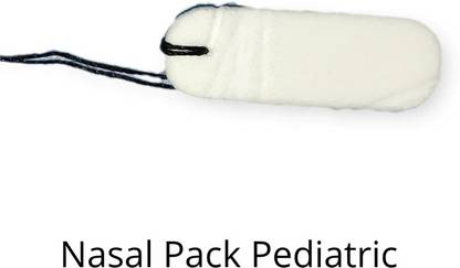 3S Nasal Pack with String For Pediatric ( 4.5 cm x 1.5cm x 2.0 cm), Manual Nasal Aspirator