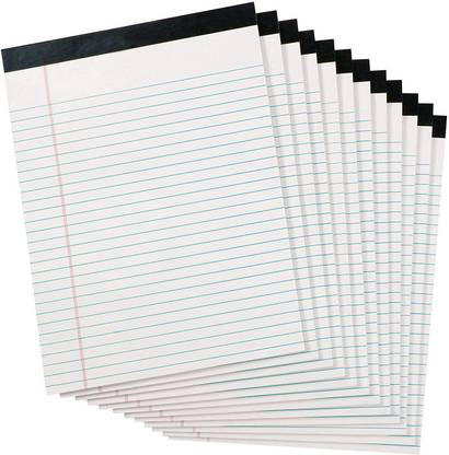 Avni Prints Notepad 60 Sheets per pad for Office,Home,School Narrow Ruled 5.5 x 8.75 Inch 75 gsm Copy Paper