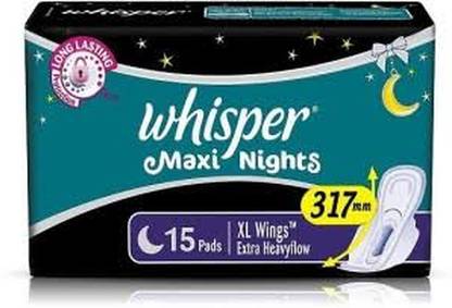 Whisper Ultra nights heavy flow Sanitary Pads 15 napkins pads Sanitary Pad