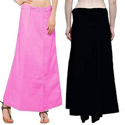 BABY PINK-BLACK Pure Cotton Petticoat