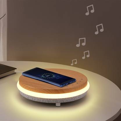 EMGA Delivering Innovation Music Lamp with Portable Bluetooth Speaker,Phone Holder,Wireless Charging Lamp Table Lamp
