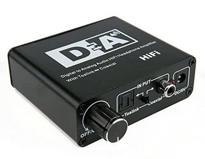 microware Digital to Analog Audio Converter HIFI 3.5mm Headphone Amplifier Toslink Coaxial Media Streaming Device