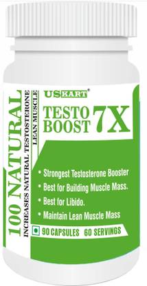 US KART TESTOBoost7x Strongest Testosterone Booster Best for Building Muscle(90Capsules)