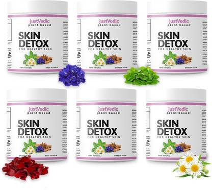 justvedic Skin Detox Drink Mix - Helps in Skin Nourishment, Hydration & Detoxification