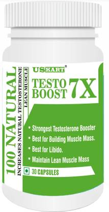 US KART TESTOBoost7x Strongest Testosterone Booster Best for Building Muscle(30Capsules)