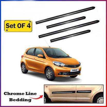 Bubu Car door side chrome line beading for TATA Tiago car (set of 4) Car Beading Roll For Door