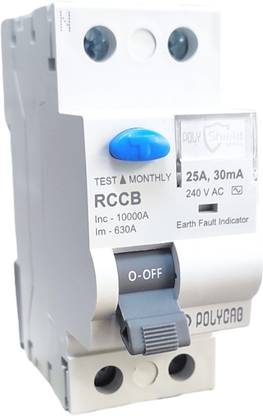 Polycab DP 25A , 30mA RCCB Polyshield MCB
