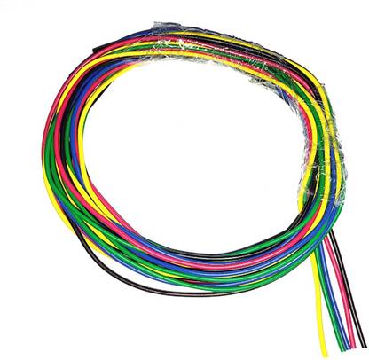 Wizzo (5 Meters) 14/36 Multi Colour Wire {1 Mtr Each Red, Green, Blue, Yellow, Black} Electronic Components Electronic Hobby Kit