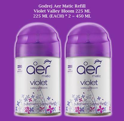 Godrej Aer VIOLET VALLEY LAVENDER FLAVOUR Refill MATIC VILOET VALLEY BLOOM 225ML