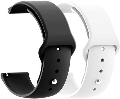 AOnes Pack of 2 Silicone Belt Watch Strap for Fire-Boltt Talk Pro Smart Watch Strap