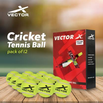 VECTOR X Light-Yellow Cricket Tennis Ball