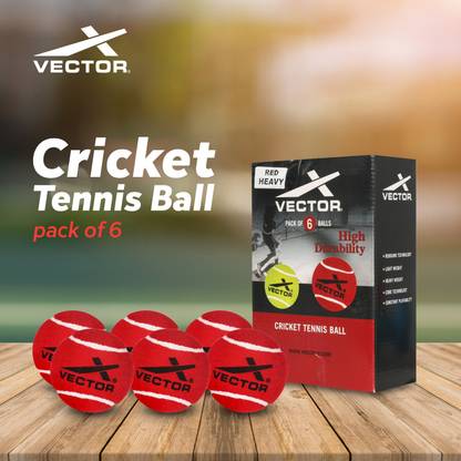 VECTOR X Heavy-Red Cricket Tennis Ball