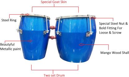 RAM musical Bongo Blue 68 Wooden Bongo