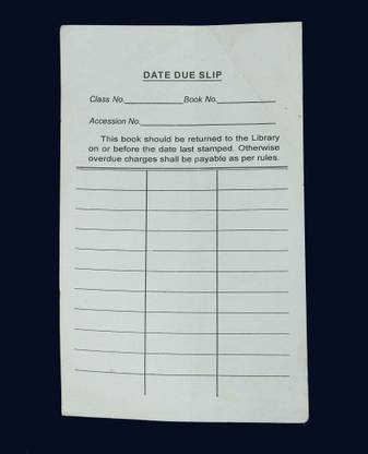 Standard Library Service Library Due Date Slips, Printed Library Due Date Slips - 1000pc Library Due Date Slips Bookmark