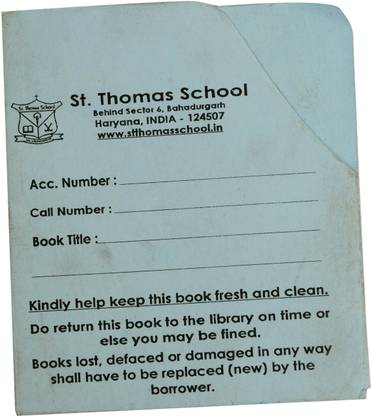 Standard Library Service Library Narrow Book Pockets, Printed Library Book Cards Holder - 3"x5" - 1000pc Library Narrow Book Pockets Bookmark