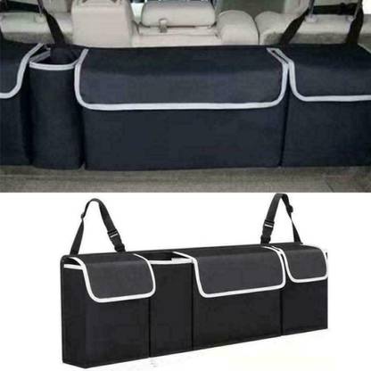 Automaze Boot Back-Seat Foldable Car Trunk Storage Bag Organiser with Multiple Pockets Trunk Organizer