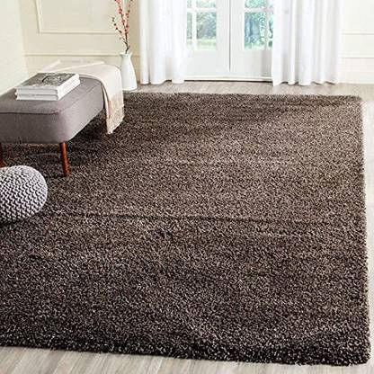 AyanCarpets Brown Polyester Carpet