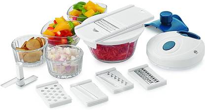 BMS Lifestyle BMS-MC01 Fruit & Vegetable Swift Chopper Slicer Dicer With shredding , grating , Slicing blades With safety holder Electric Vegetable & Fruit Chopper