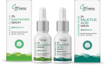 CGG Cosmetics Am/Pm Acne Reduction Combo - 2% Niacinamide & 2% Salicylic Acid Face Serum