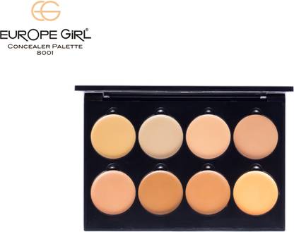 Europe Girl 8 in 1 All Rounder Professional Dewy, Matte Finish Concealer Palette-8001 Concealer