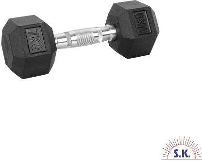 s k traders 7 Kg Hex Dumbbells (Pair) Fixed Weight Dumbbell