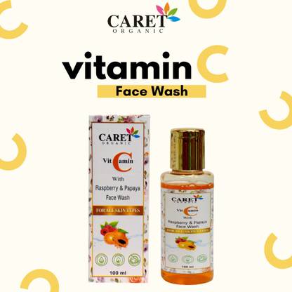 Caret Organic Fruits Extracts  With Rasberry, Papaya & Vitamin C Face Wash