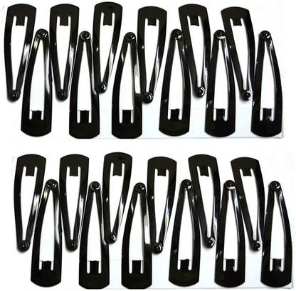 Utkarsh Pack Of 24 Pcs Multi Purpose Daily Use Black Color 3.5 Cm Long Tic Tac Clip
