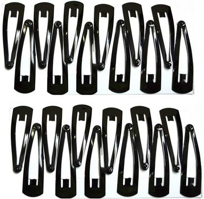 Utkarsh Pack Of 24 Pcs Multi Purpose Daily Use Black Color 3.5 Cm Long Tic Tac Clip