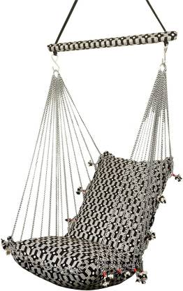 Kkriya Home Decor wooden swing for home , jhoola for adult, swing for indoor and outdoor Cotton Large Swing